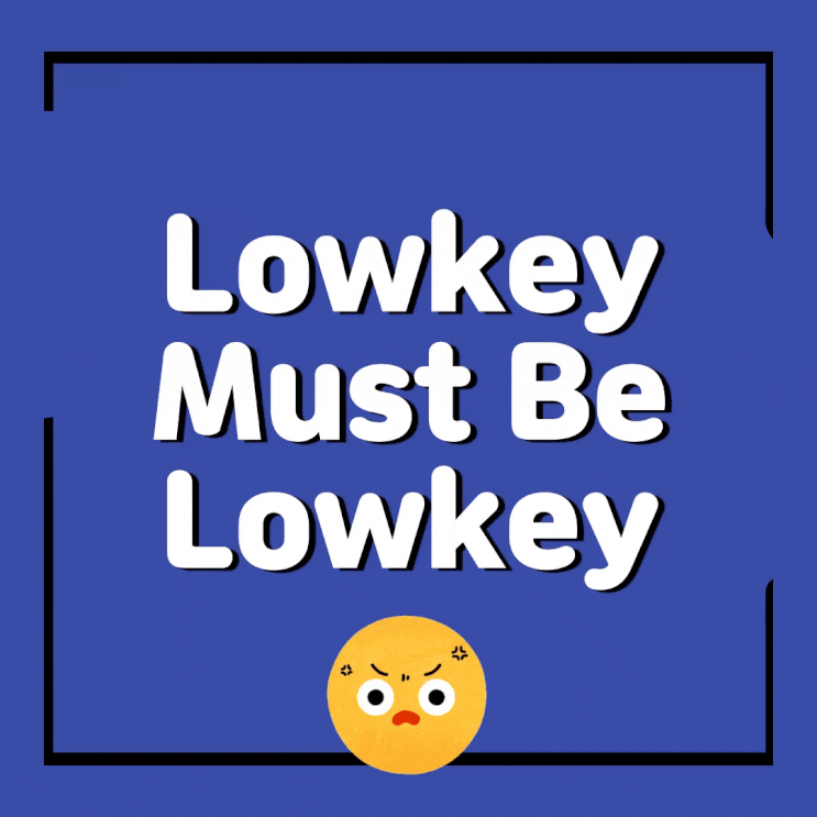 lowkey 뜻 로우키, lowkey must be lowkey