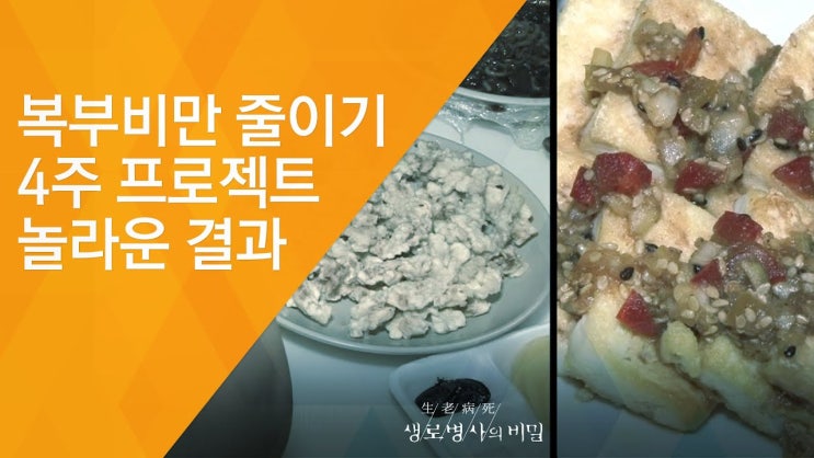 복부비만 줄이기 4주 프로젝트 놀라운 결과