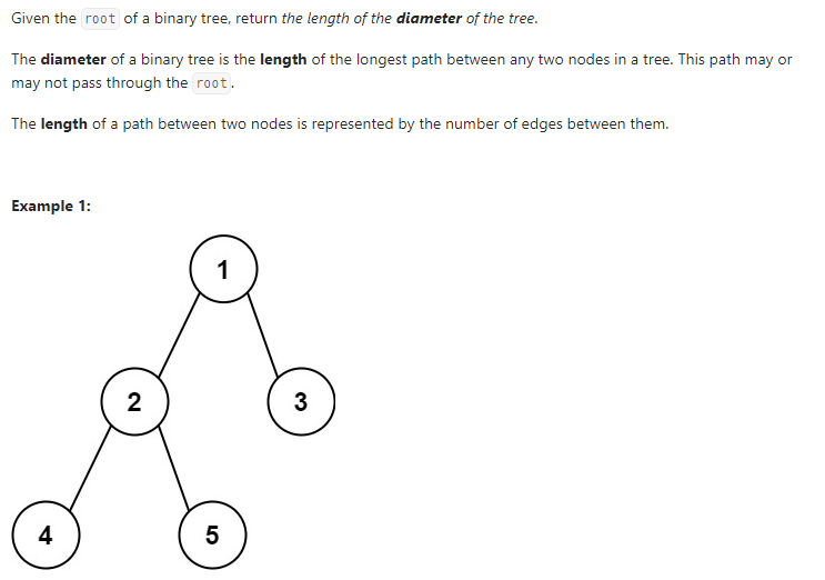 JAVA_Diameter of Binary Tree_LeetCode 543