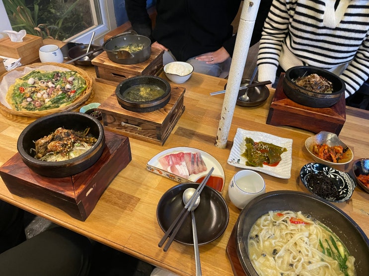  제주 서귀포 맛집 , 제주도 표선면 밥집 : 제주해물밥 표선점 , 해물알밥 파전 물회 칼국수
