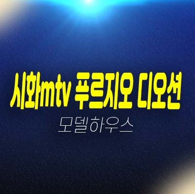 시화mtv 거북섬 푸르지오 디오션 정왕동 대우건설 3룸 오피스텔 분양가 오션뷰 영구조망 모델하우스 유니트 관람예약!