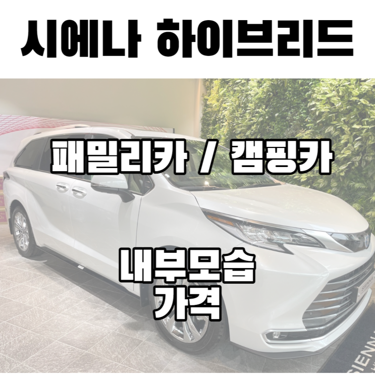  차박하기 좋은 차 시에나 하이브리드, 도요타 강남 도요타 시승후기