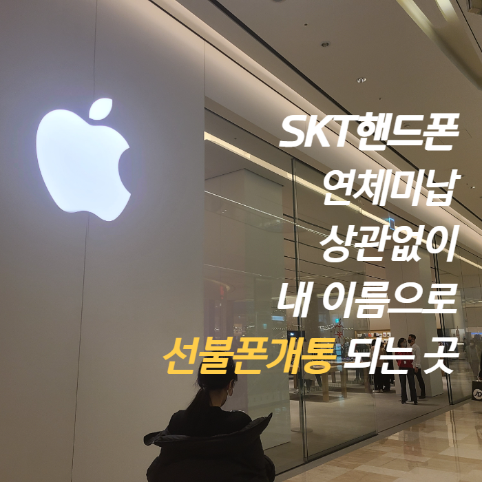  SKT핸드폰 연체 미납 상관없이 내이름으로 선불폰개통 되는 곳