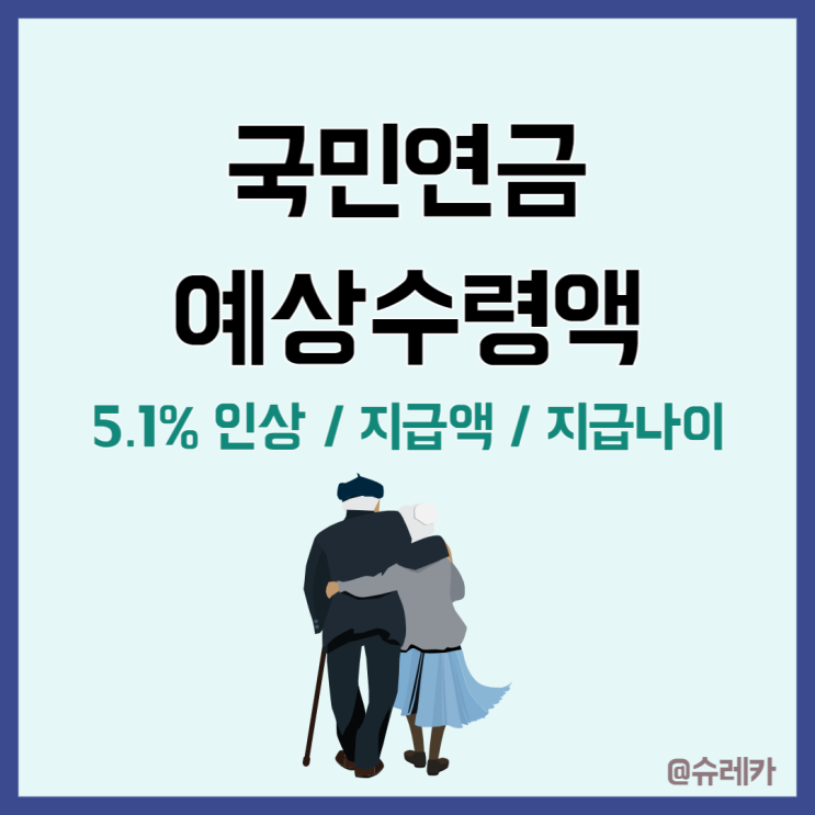  국민연금 예상수령액 - 5.1% 인상 수령시기 총정리