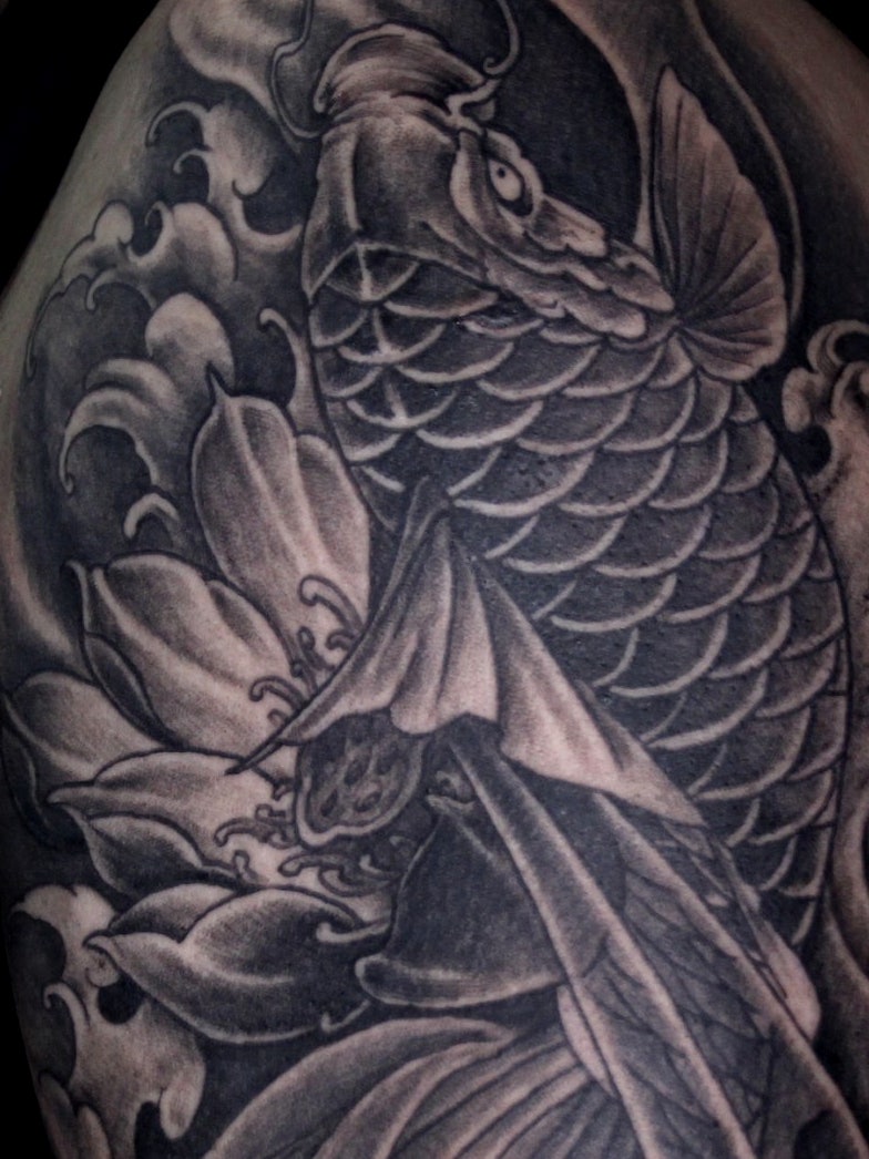 바깥쪽 반팔 잉어연꽃 이레즈미 타투 : 네이버 블로그, image size:784x1046