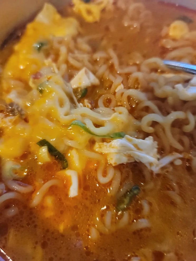  치즈 라면...(feat. 먹방 일기)