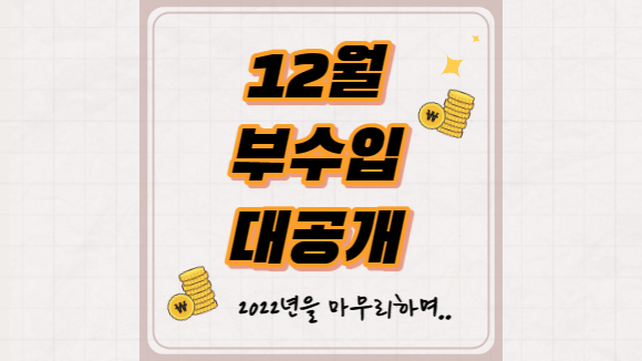 신혼부부 부수입 대공개 12월 <짠테크 - 패널파워, 애드포스트, 해외배당주>