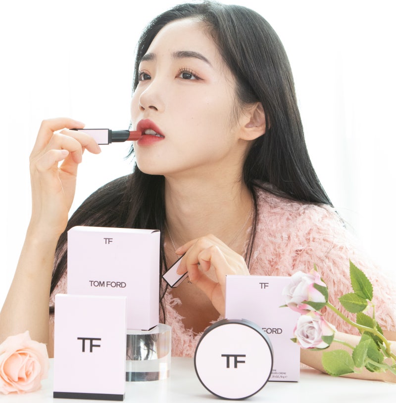 톰 포드 로즈 프릭 메이크업 컬렉션 립스틱 아이쿼드 로맨틱 메이크업 완성