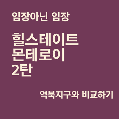  힐스테이트 몬테로이 (2탄)_임장아닌 임장
