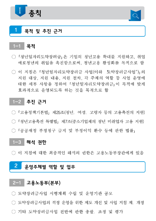 2023년 고용노동부 청년일자리도약장려금 사업 안내