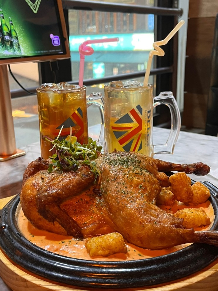 대전 둔산동 신상 술집 '방콕회관' 가성비 좋으네 : 밀푀유나베, 로제크림통닭