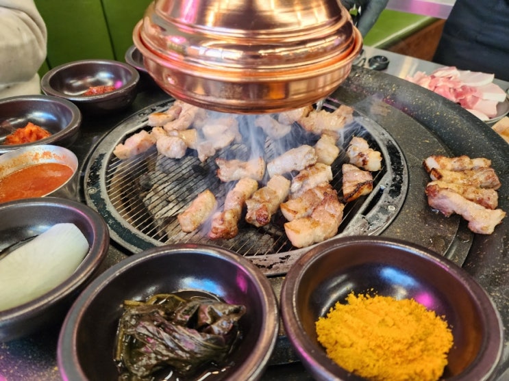 [용원신항맛집] 대파김치에 숯불향가득 돼지특수부위 쌈 한가득 원조부안집 신항용원점