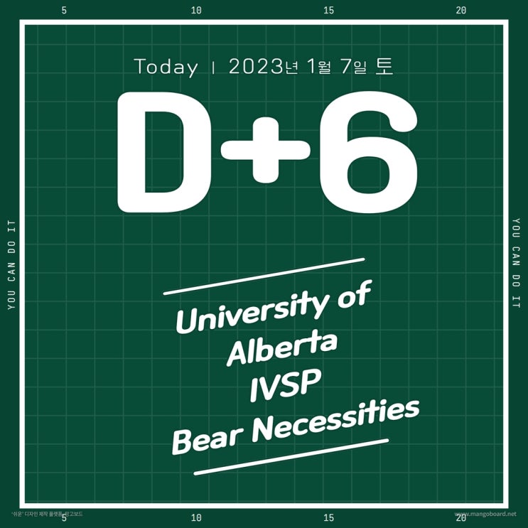  [앨버타 대학교 IVSP] D+6 Bear Necessities (January 7, 2023)