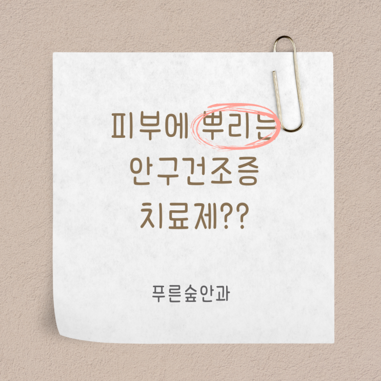 피부에 뿌리는 안구건조증 치료제 들어보셨나요? 아이스프레이 이야기