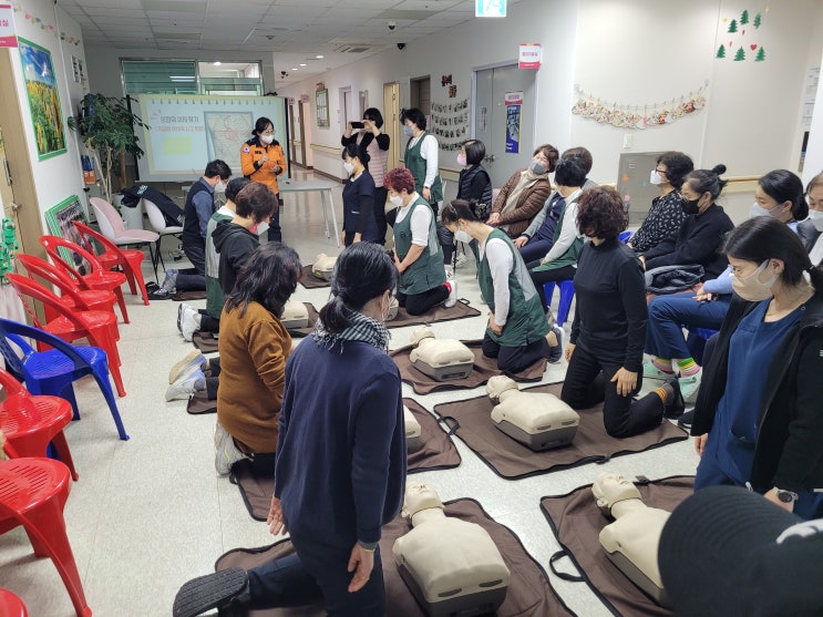  포항남부소방서, 요양원 대상 심폐소생술 교육 실시