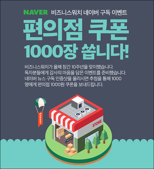 비즈니스워치 네이버구독 이벤트(CU 1천원 1,000명)추첨