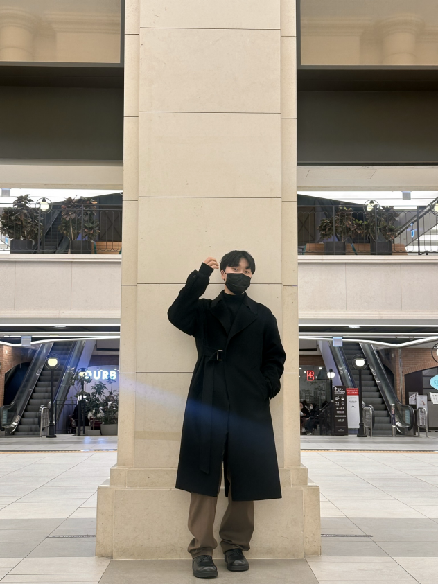 [토니웩] 핸드메이드 캐시미어 벨티드 오버 코트 블랙(Tonywack-Handmade Cashmere Belted Over Coat_ Black)- 내돈내산