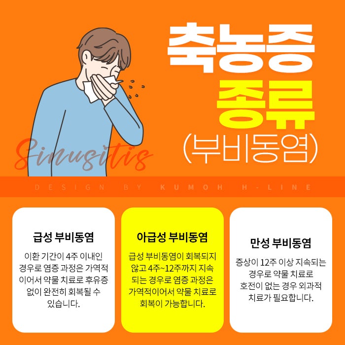 노란 코가 나온다면 콧물이 아닌 염증일 수 있다 인천 논현 축농증