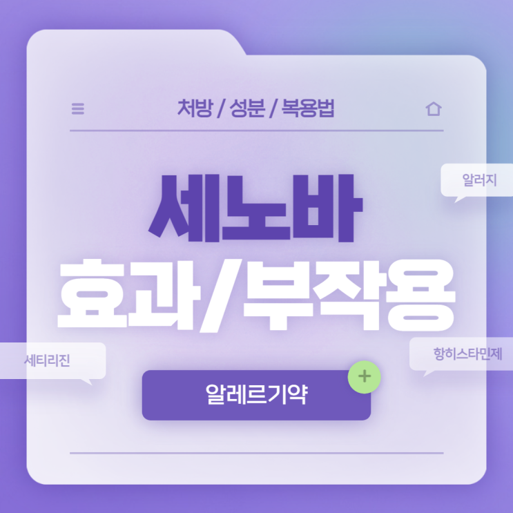  항히스타민제 : 세노바 효과 및 부작용 【#세티리진 #세티리진염산염 #세노바퀵 #세노바시럽 #세노바액 #세노바정】
