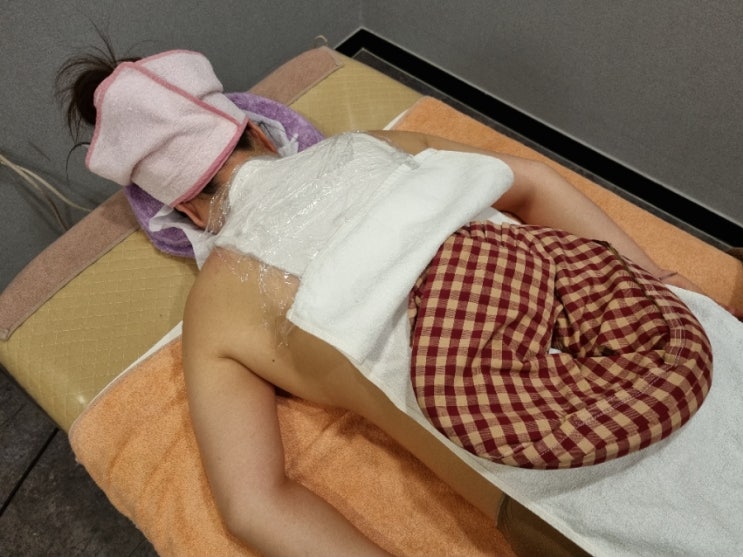  금천구독산동 피부샵 "미로피부관리" 등어깨관리받고 석고팩/독소노폐물배출/얼굴관리