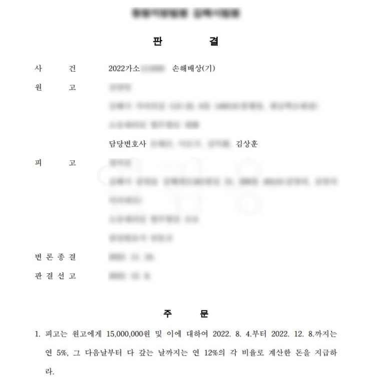  상간자에 대한 손해배상청구 소송