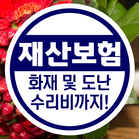  재산종합보험 화재 대비는 기본! 도난 및 가전제품 수리비도 보험으로!