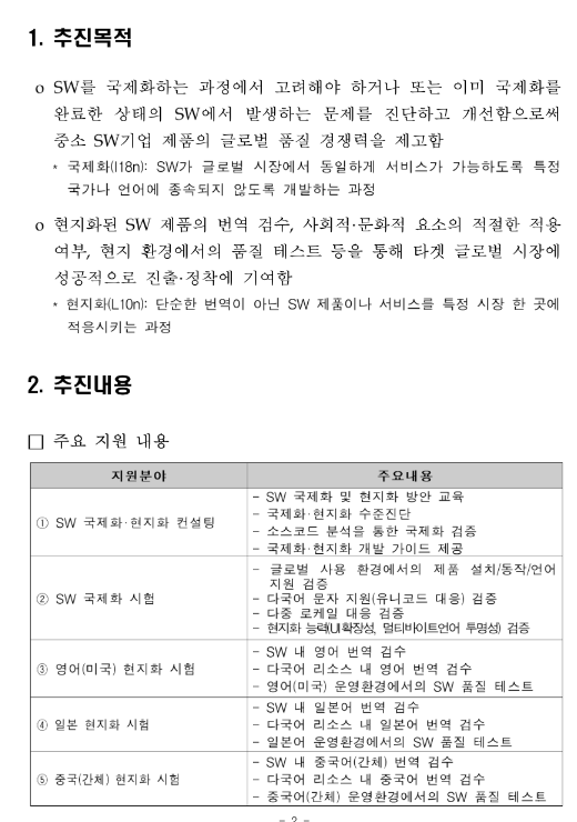 2023년 SW 국제화 및 현지화 지원사업 이용기업 모집 공고 2023년 SW 국제화 및 현지화 지원사업 이용기업 모집 공고