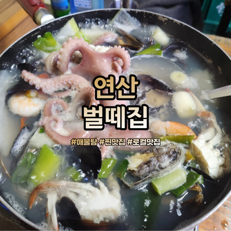  연산 벌떼집 진짜 혜자로운 해물탕 데려오면 누구나 칭찬하는곳