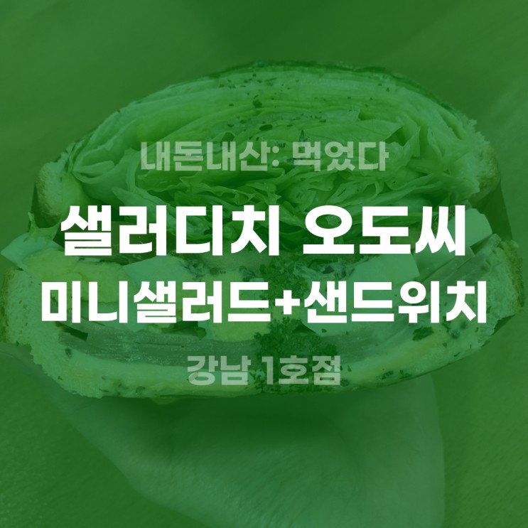 [내돈내산] 샐러디치 오도씨 미니샐러드+샌드위치 1인 구성 후기 (+추천!)