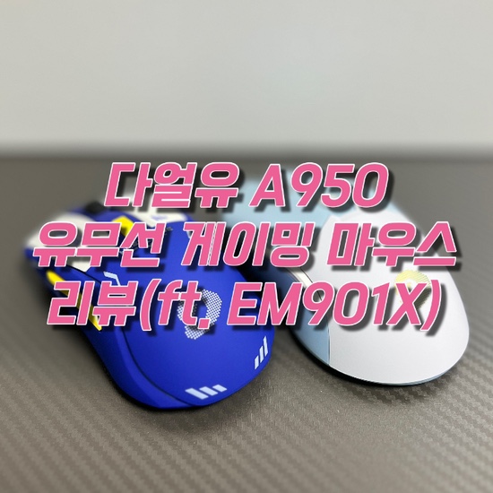  다얼유 A950 유무선 게이밍 마우스 리뷰(ft.EM901X와 비교)