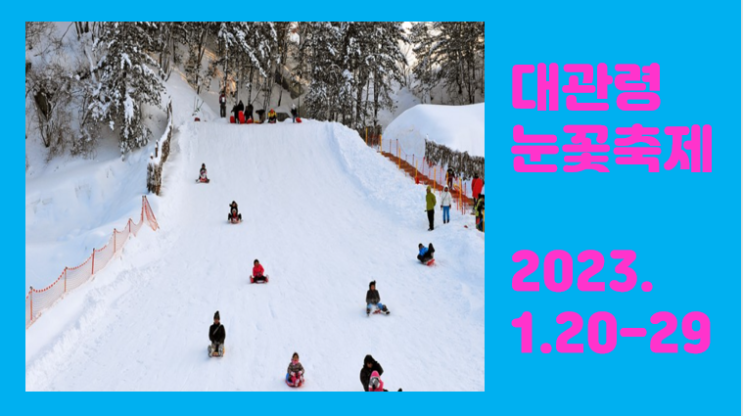 1월 대관령 눈꽃축제 국내 겨울 축제 기본정보 1월 대관령 눈꽃축제 국내 겨울 축제 기본정보