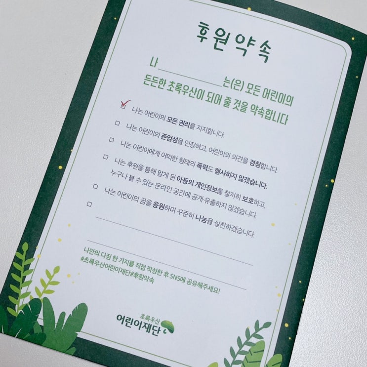  ㅣ 초록우산 어린이재단ㅣ나눔의 시작, 정기후원