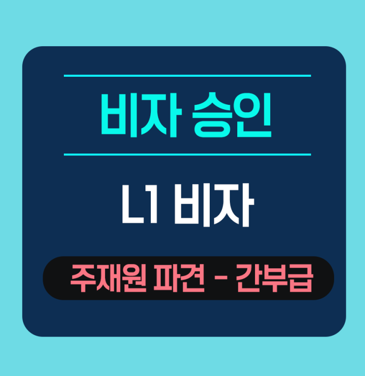  대사관 L1비자 발급 완료- 블루레터 승인받기
