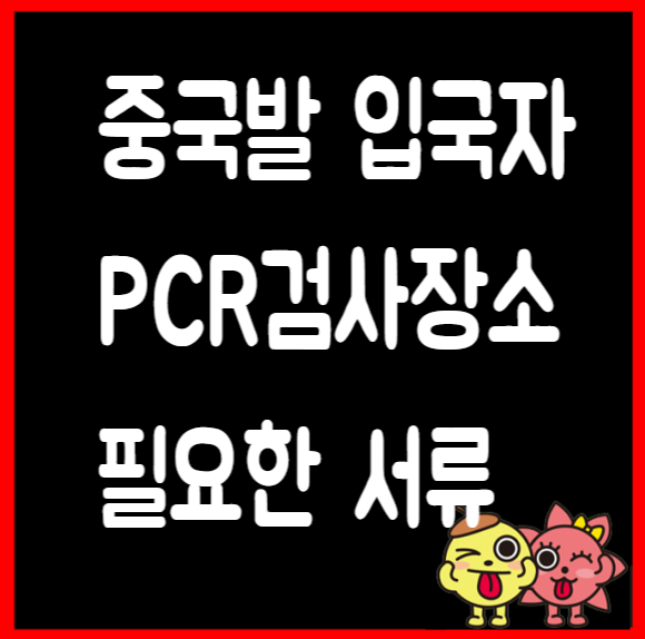  전주 PCR검사 받는곳 장소중국발 입국자 대상 방역조치 필요서류 대상 서울마포구