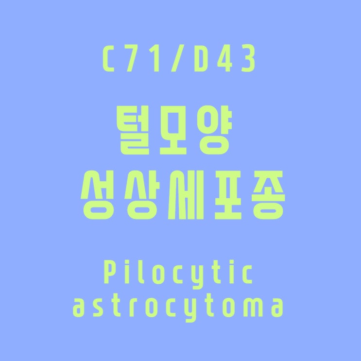  D43 분류 Pilocytic astrocytoma, 털모양성상세포종 또는 모양세포성 성상세포종 암진단비?