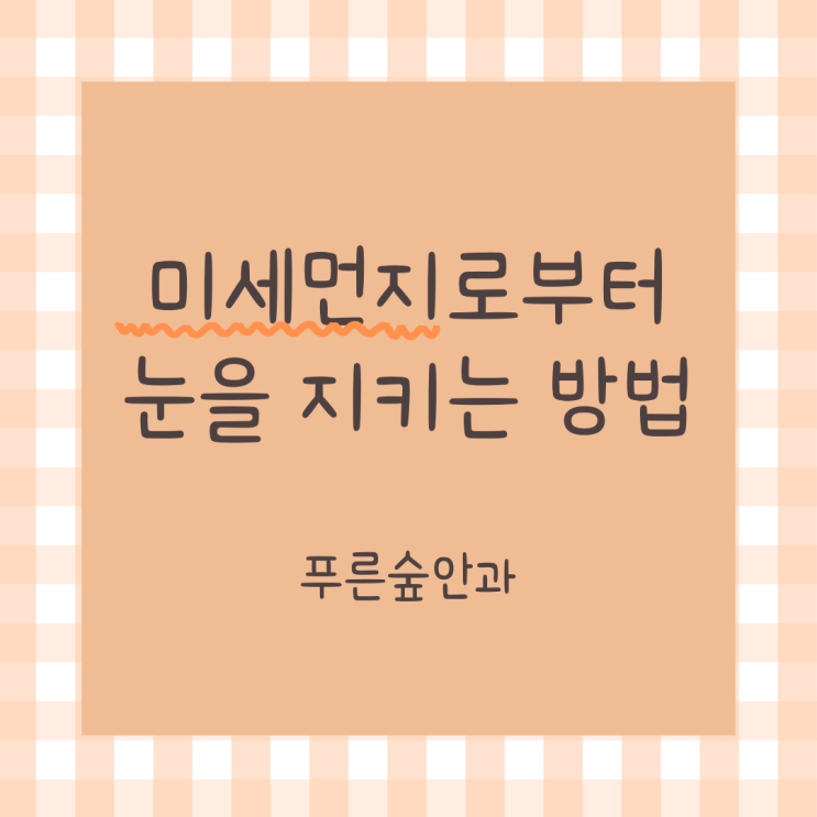  미세먼지 눈 : 미세먼지 대응과 관리