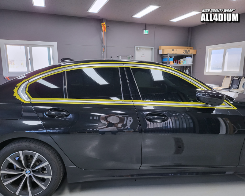 아산 음봉면 / 랩핑 / BMW 3시리즈 창틀 크롬죽이기 / BMW / 3시리즈 / 3시리즈 (G20)