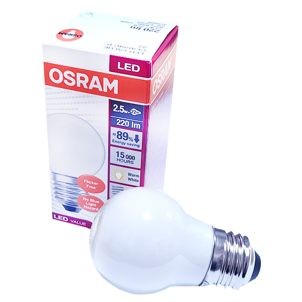 오스람 LED 인지구 E26 2.5W (백열전구 22W대체)