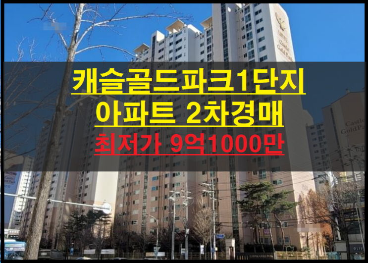  대구시 수성구 황금동 캐슬골드파크1단지 58평 아파트 2차경매(대구수성구아파트경매) 2022타경108763