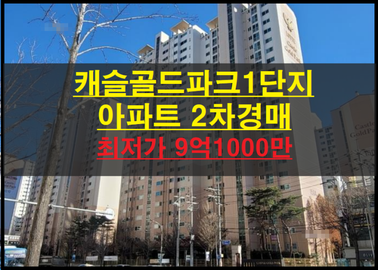 대구시 수성구 황금동 캐슬골드파크1단지 58평 아파트 2차경매(대구수성구아파트경매) 2022타경108763