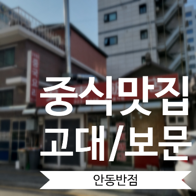  [보문/고대/성신여대] 먹방 유튜버 쯔양이 다녀간 노포 맛집 '안동 반점'