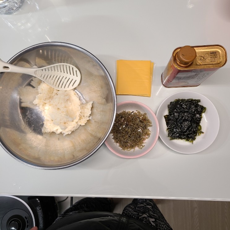 [린둥이 아침] 멸치즈 주먹밥 만들기