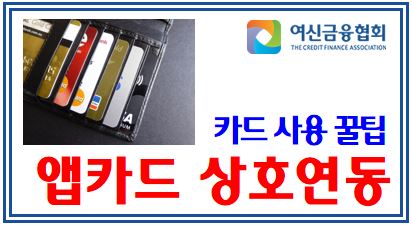 앱카드 상호연동 서비스 (feat. 여신금융협회) : 신한, 하나, KB국민, 롯데, 비씨, NH농협, 삼성, 현대, 씨티, 우리, 우체국, 포인트통합조회, 계좌입금, 현금전환