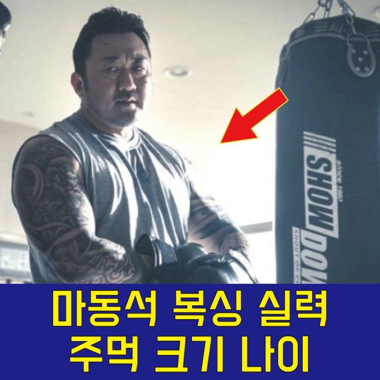<b>마동석</b> 복싱 실력 키 몸무게 주먹크기 팔뚝 <b>나이</b>