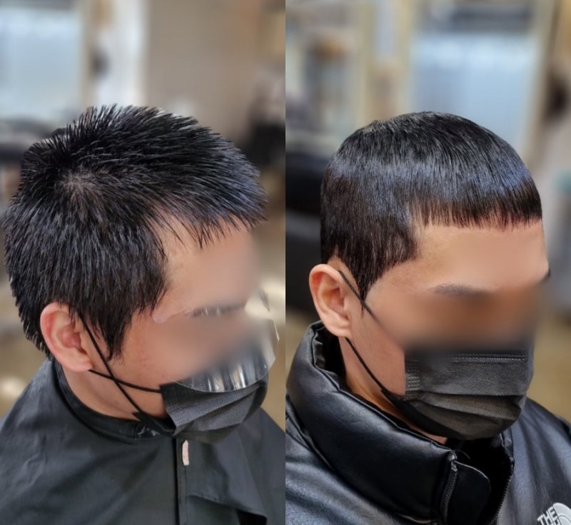남자 다운펌 실패없이 크롭컷,박새로이컷 하는 방법(매직,아이롱펌) : 네이버 블로그