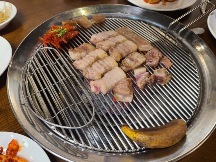  수영고기집 진송숯불 제주 오겹살 맛집