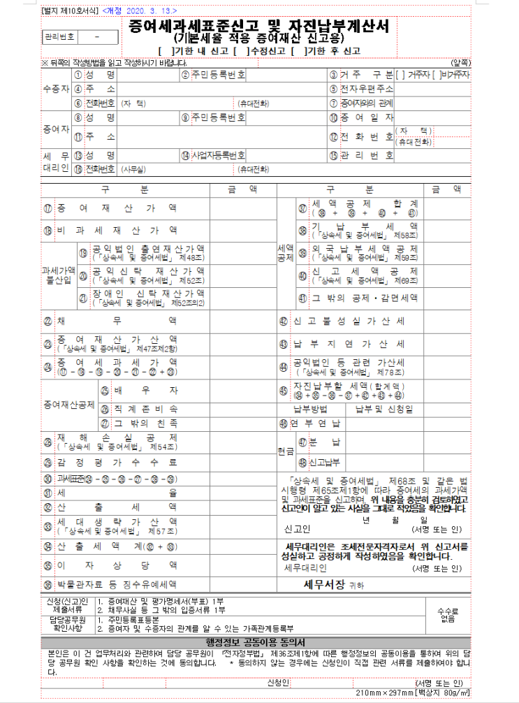  부동산을 증여했다면 증여세금은 어떻게 되는 겁니까?