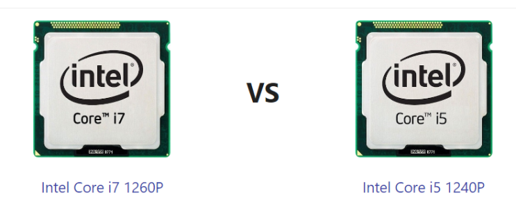  인텔 12세대 노트북 CPU i7-1260p vs i5-1240p 비교