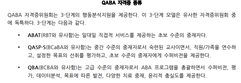 [QABA과정] ★BCBA자격증 과정 다 들었는데 자격증 시험이 사라졌다면??☆QABA과정 들으세요~_QBA/QASP-S ...
