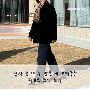 폴로 코트로 코디한 남자 숏코트 피코트 OOTD 피코트 이쁜 브랜드 추천까지
